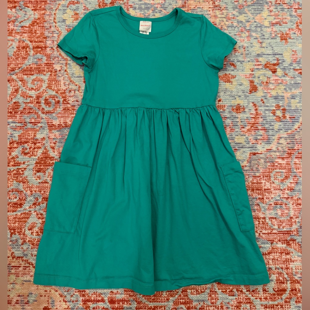 Hanna Andersson Girls Green Dress Size 8 US 130 cm